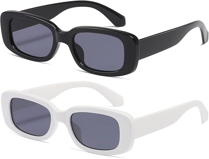 kimorn Rectangle Sunglasses for Women Men Trendy Retro Fashion Glasses 90’s Vintage UV 400 Prot... | Amazon (UK)