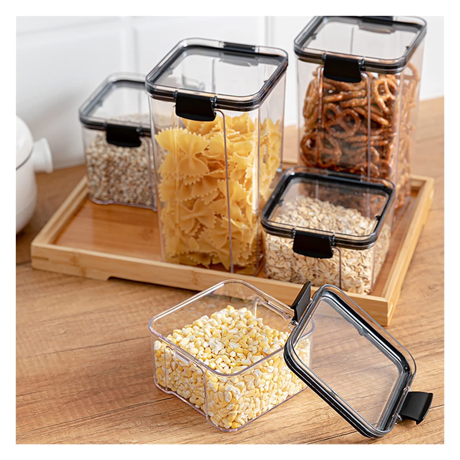 Airtight Food Storage Containers - Kitchen Airtight Jars with Lid Moisture-Proof Storage Box Small S | Amazon (US)