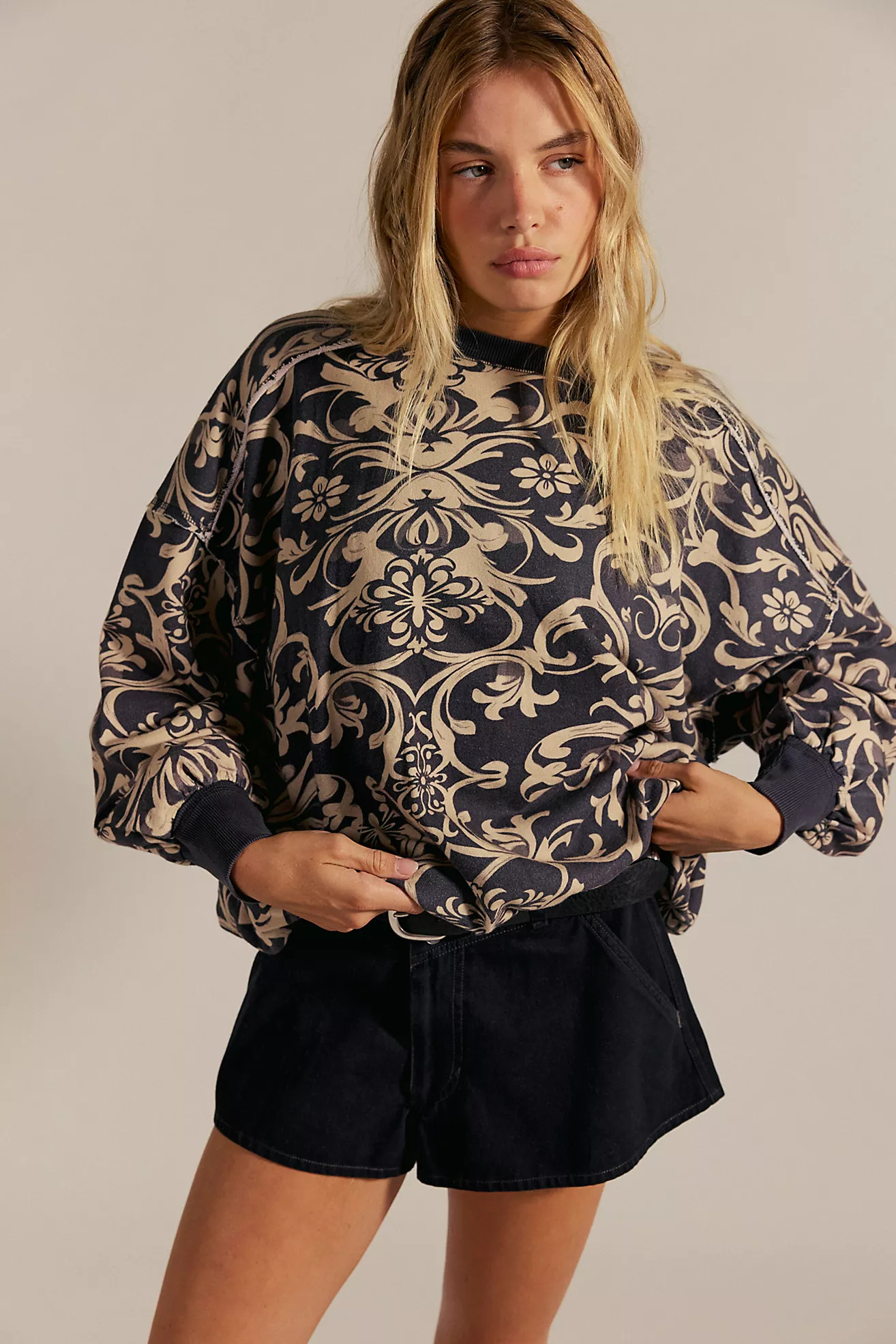 We The Free Printed Bubble Up Pullover | Free People (Global - UK&FR Excluded)