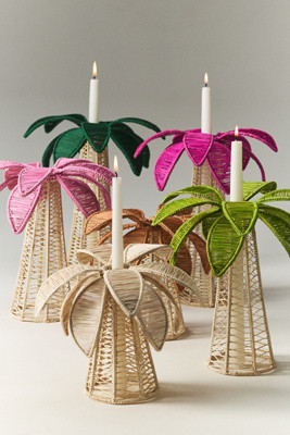 Coro Cora Palm Tree Candleholder | Anthropologie (US)