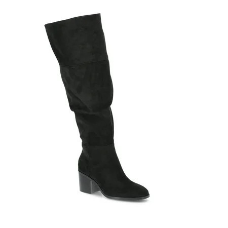 Time and Tru Women's Block Heel Over the Knee Boot, Wide Width Available | Walmart (US)