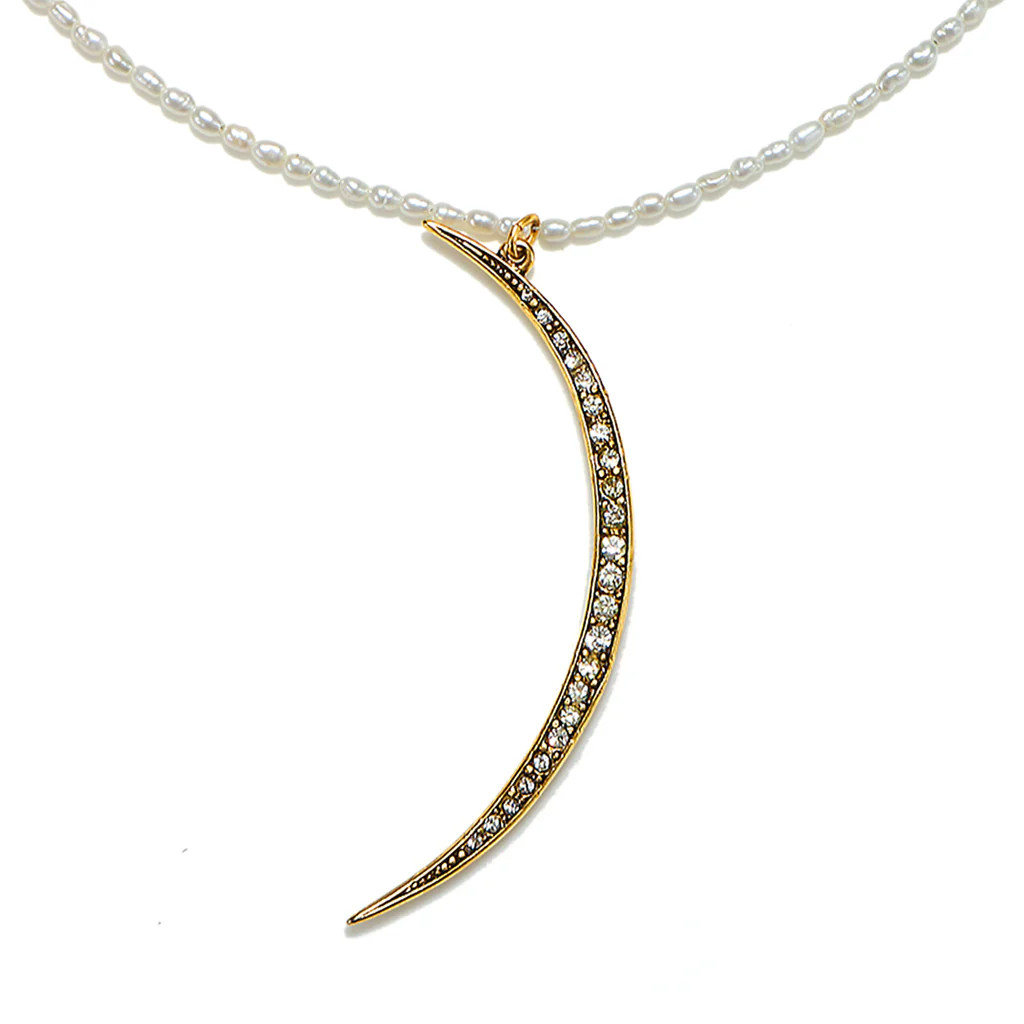 Moon Mother Pearl Necklace | Sequin