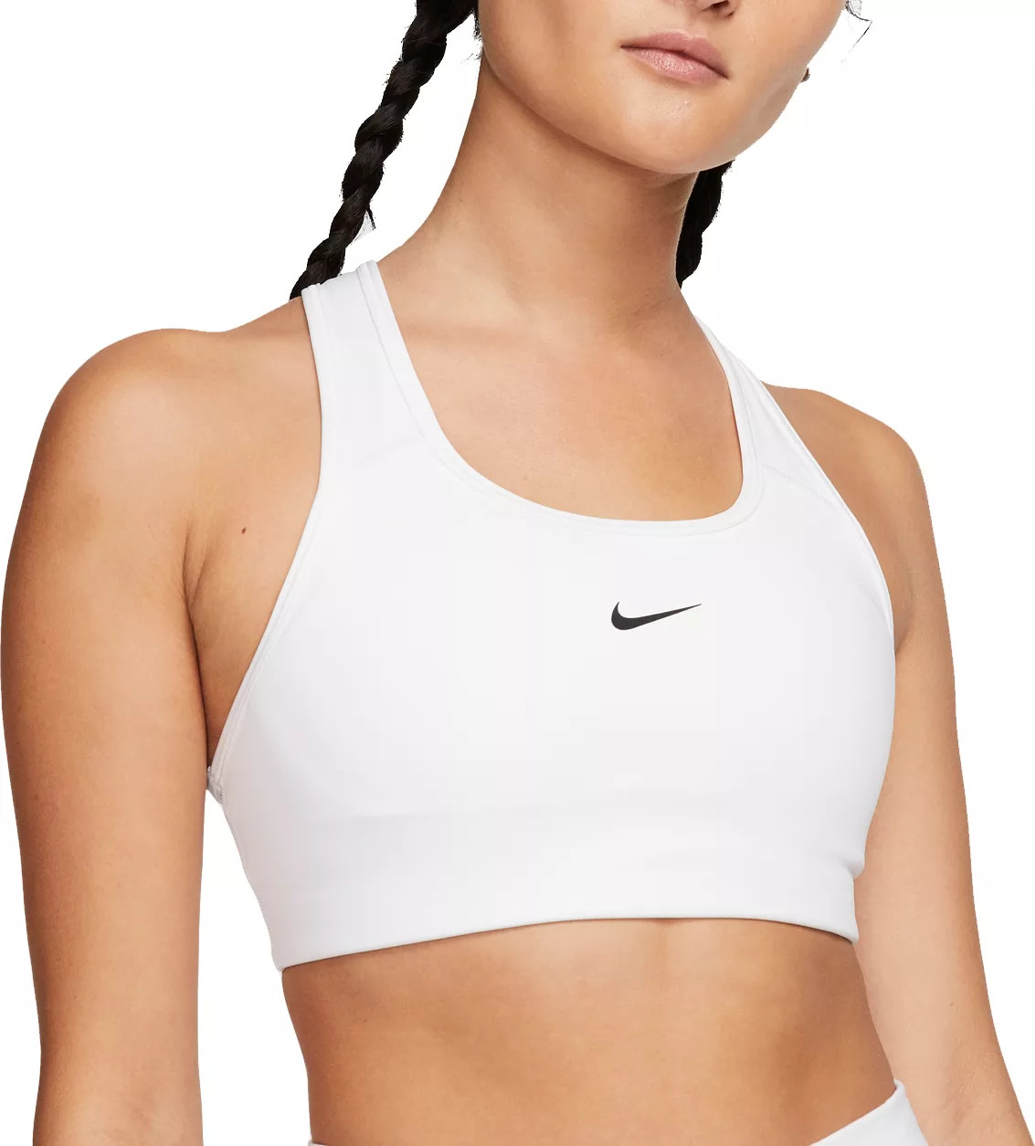 Nike Women's Pro Swoosh Medium-Support Padded Sports Bra, White | Dick's Sporting Goods