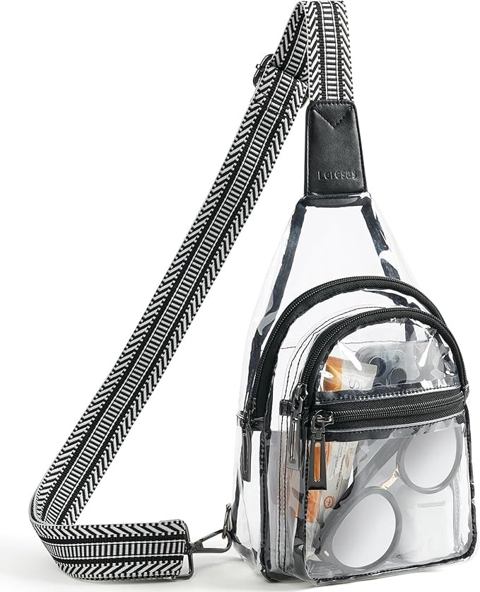 Leresas Clear Sling Bag - Stadium Approved Purse Backpack Crossbody Fanny Pack for Women & Men - ... | Amazon (US)