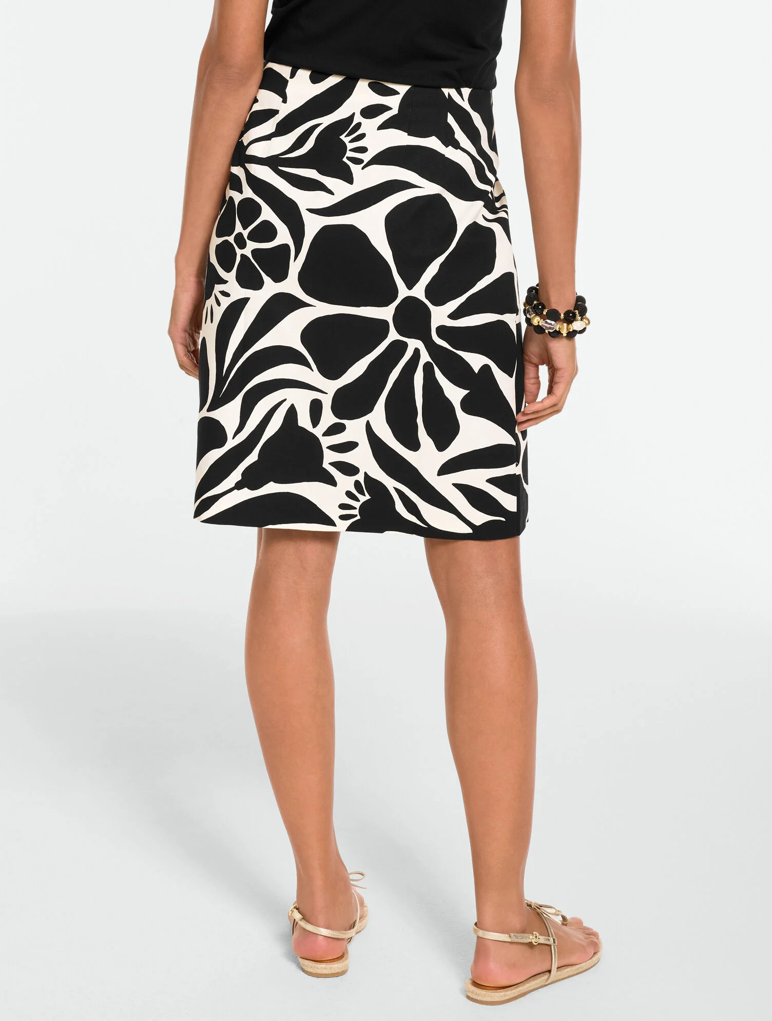 Canvas A-Line Skirt - Abstract Floral | Talbots