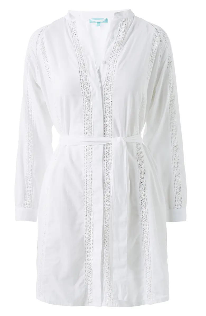 Emily Lace Inset Long Sleeve Cotton Shirtdress | Nordstrom