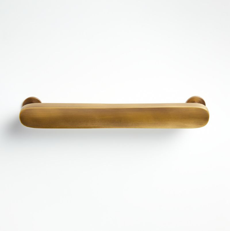 Oval 6" Antique Brass Bar Pull + Reviews | Crate & Barrel | Crate & Barrel