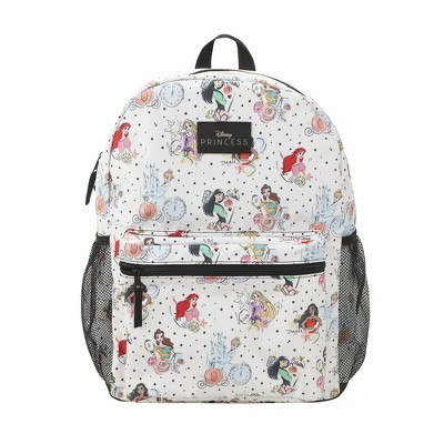 Disney Princess Characters All-Over Print 16” White Backpack for Girls | Target