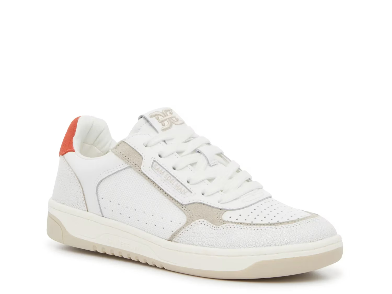 Sam Edelman Harper Sneaker | Women's | White/Grey/Orange | Size 6.5 | Sneakers | DSW