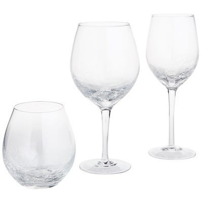 Crackle Clear White Wine Glass | Pier 1 Imports