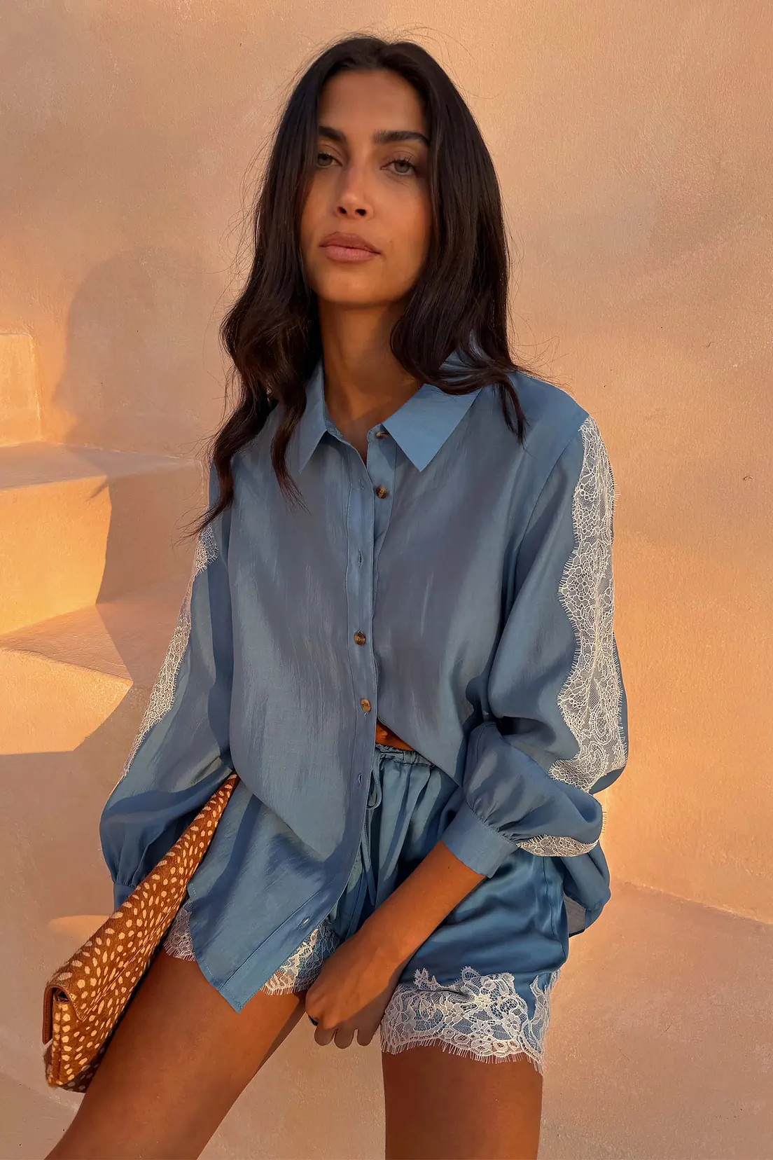 Blue Lace Marley Shirt | Never Fully Dressed US