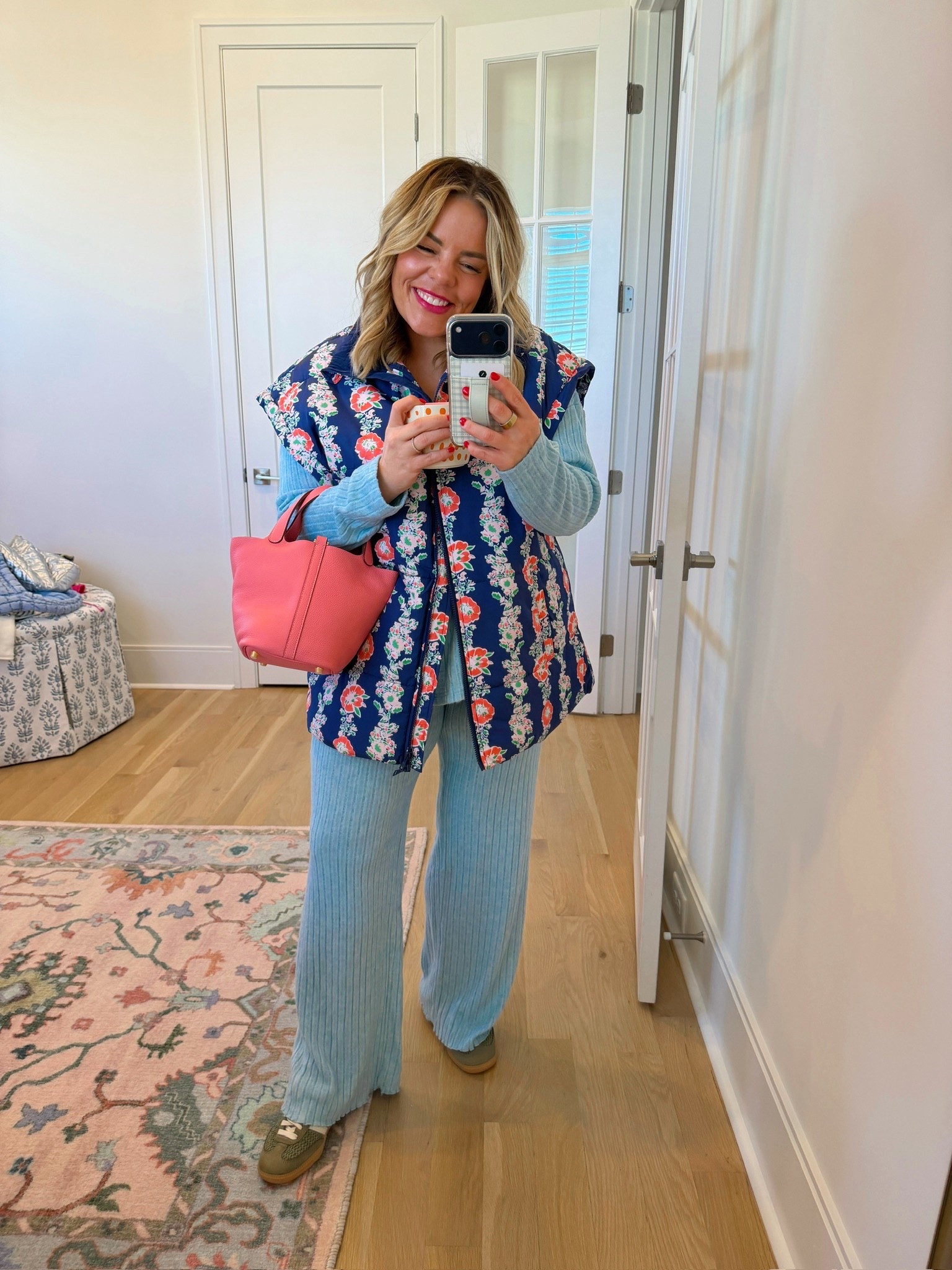 floral puffer vest, matching knit set, cozy loungewear, trendy outfit, women’s fashion, oversized puffer vest, lounge pajama sets

#LTKSeasonal #LTKootd