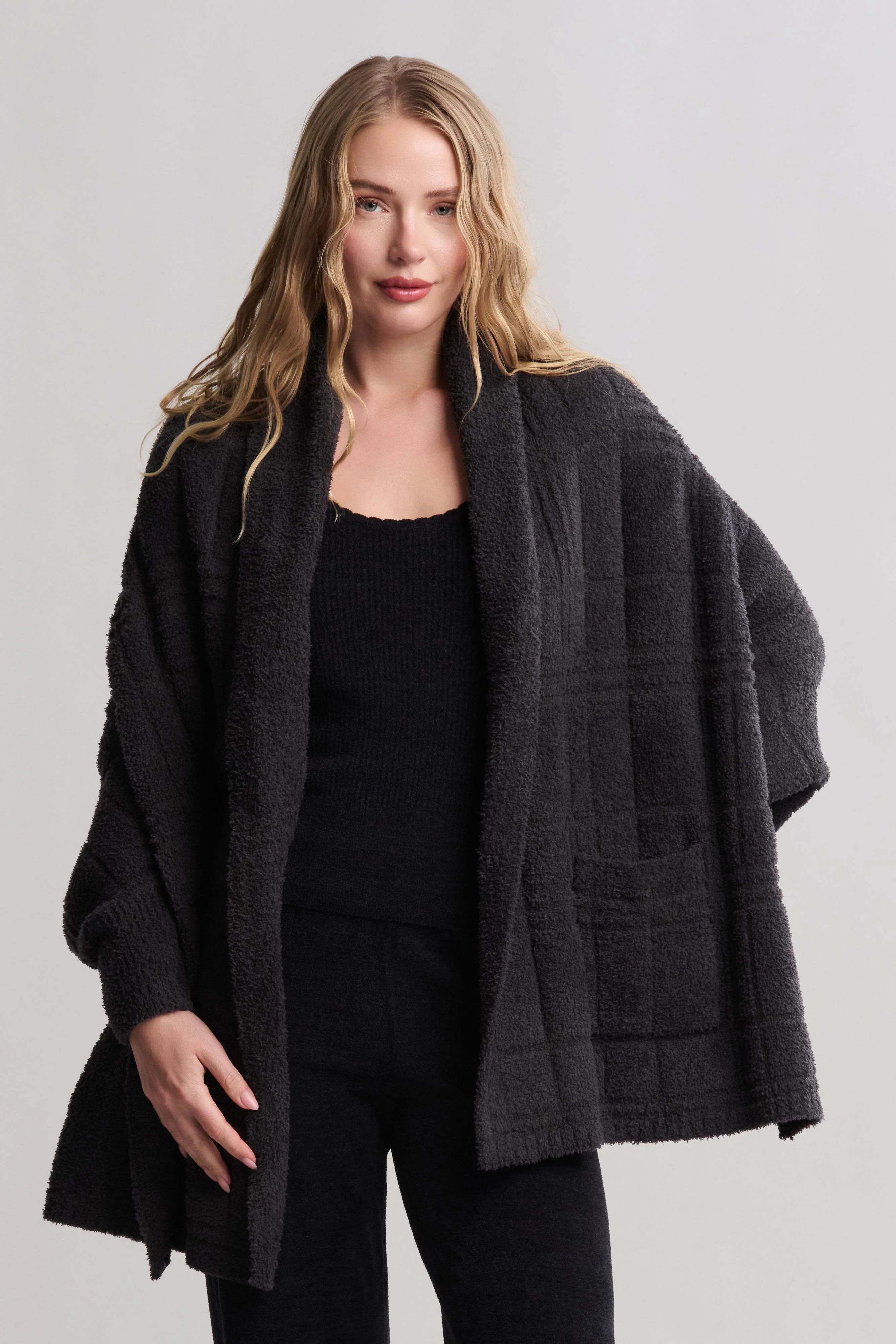 CozyChic® Cotton Tonal Plaid Blanket Wrap | Barefoot Dreams