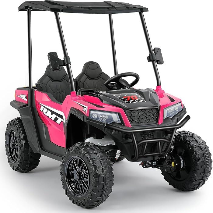 ELEMARA 24V Ride on Toy for Big Kid,Ride on Car 2 Seater w/Sun Shade,Dump Bed & Shovel,4.5MPH,4WD... | Amazon (US)