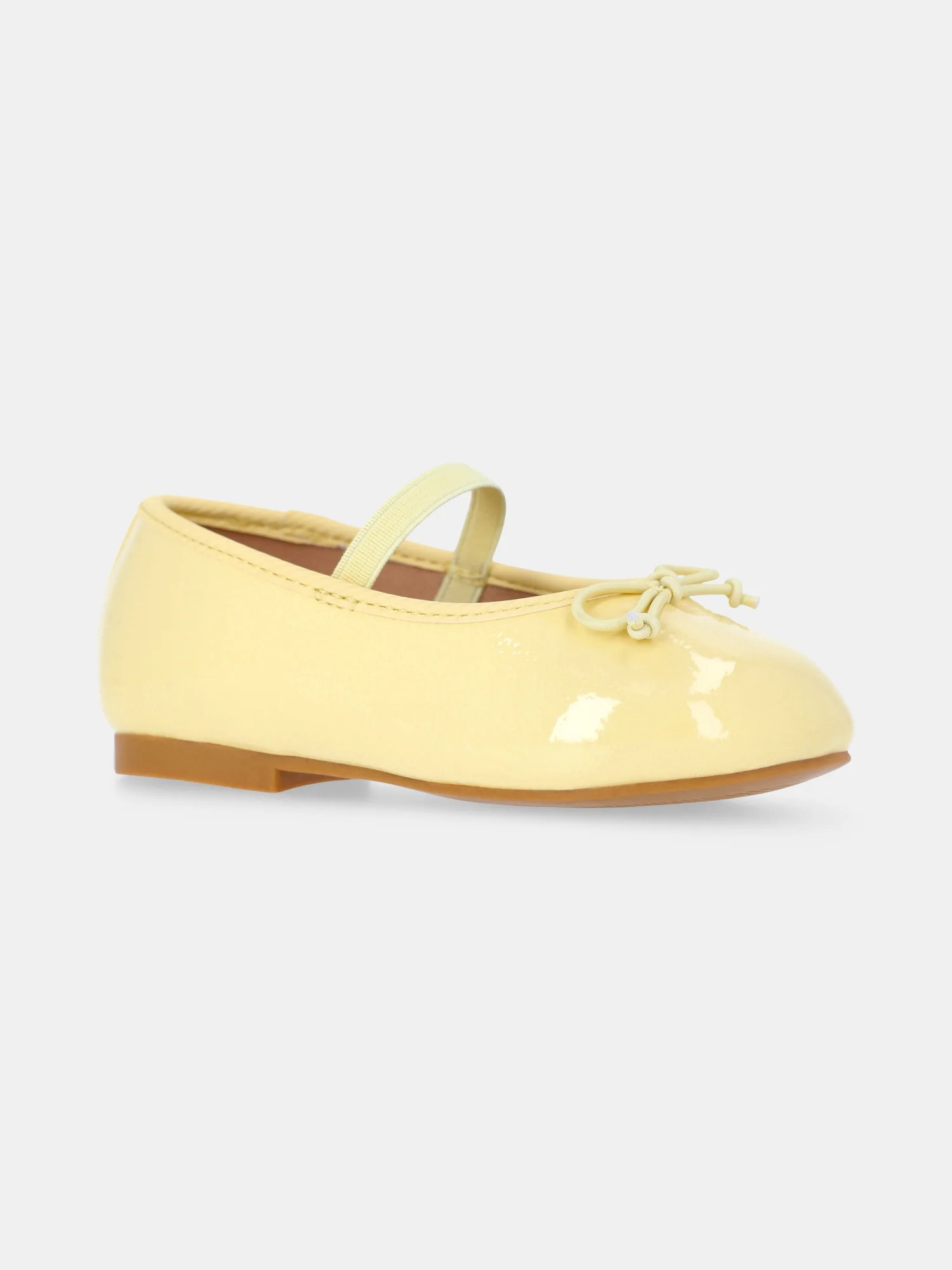 Wonder Nation Baby Girls Bow Ballet Dress Shoes | Walmart (US)
