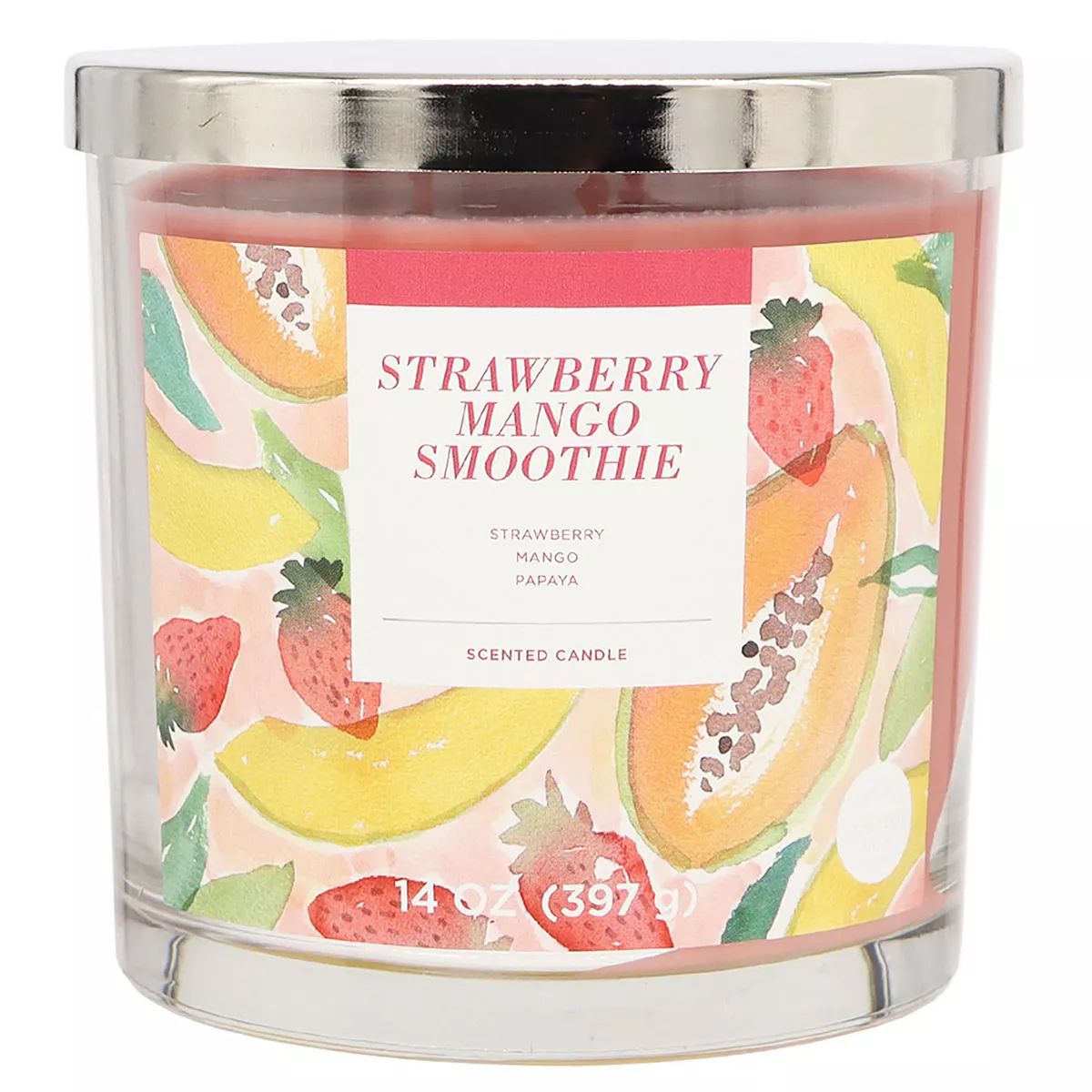 Sonoma Goods For Life® Strawberry Mango Smoothie 14-oz. Single Pour Scented Candle Jar | Kohl's