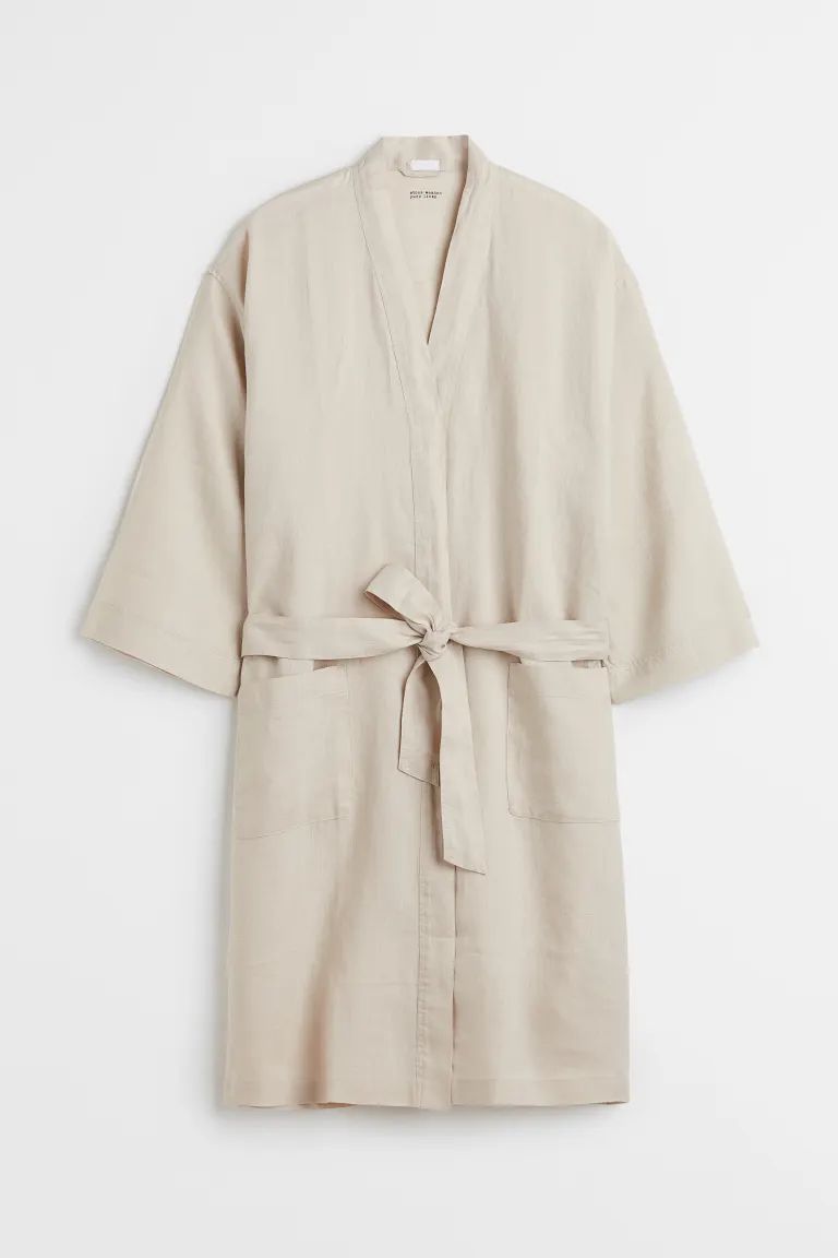 Washed Linen Bathrobe | H&M (US)