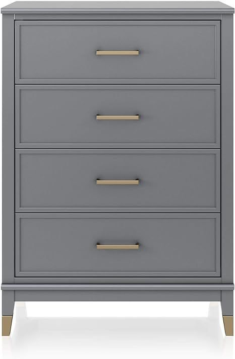 COSMOLiving by COSMOPOLITAN Westerleigh 4 Drawer Dresser, Graphite Gray | Amazon (US)