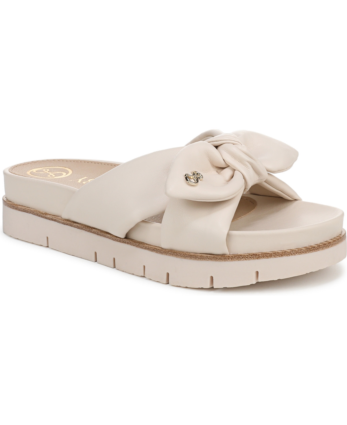 Sam and Libby Women's Astrid Bow Platform Footbed Sandals - Ivory Rose | Macy's