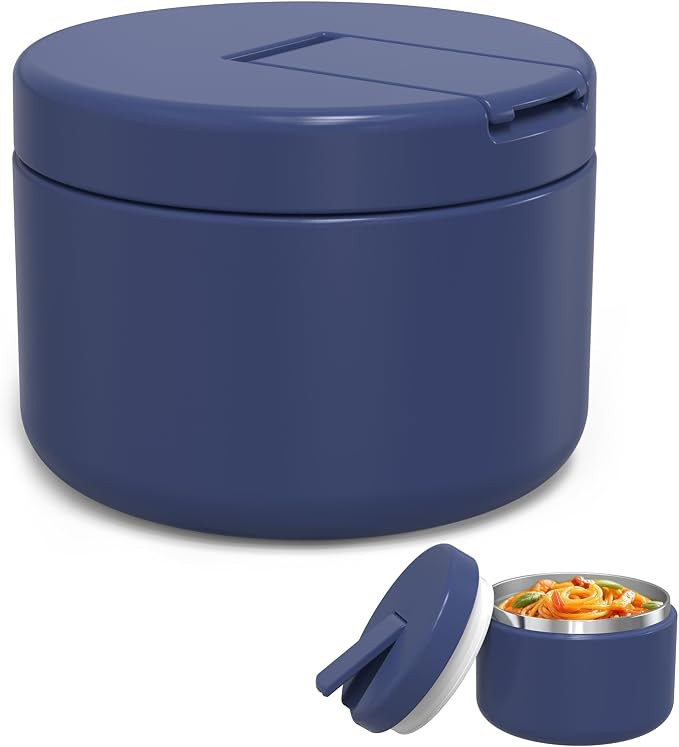 LOHASOK Kids Insulated Thermo for Hot Food Soup, 12oz,Blue | Stainless Steel Food Jar, Easy-open ... | Amazon (US)