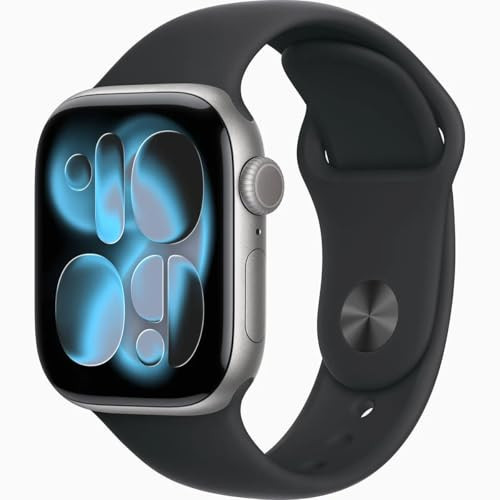 Apple Watch Series 11 [GPS, 46mm] Space Gray Aluminum Case with Black Sport Band, M/L (Renewed) | Amazon (US)