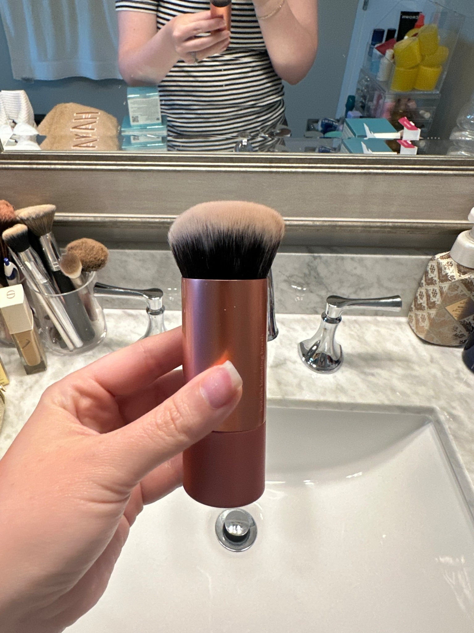 okay we loveeee this makeup brush just used it for my whole face and it’s so soft and easy to blend! did a quick 5 minute get ready with tinted moisturizer, blush & bronzer and this was all I needed 🙌🏼

#LTKTravel #LTKU #LTKBeauty