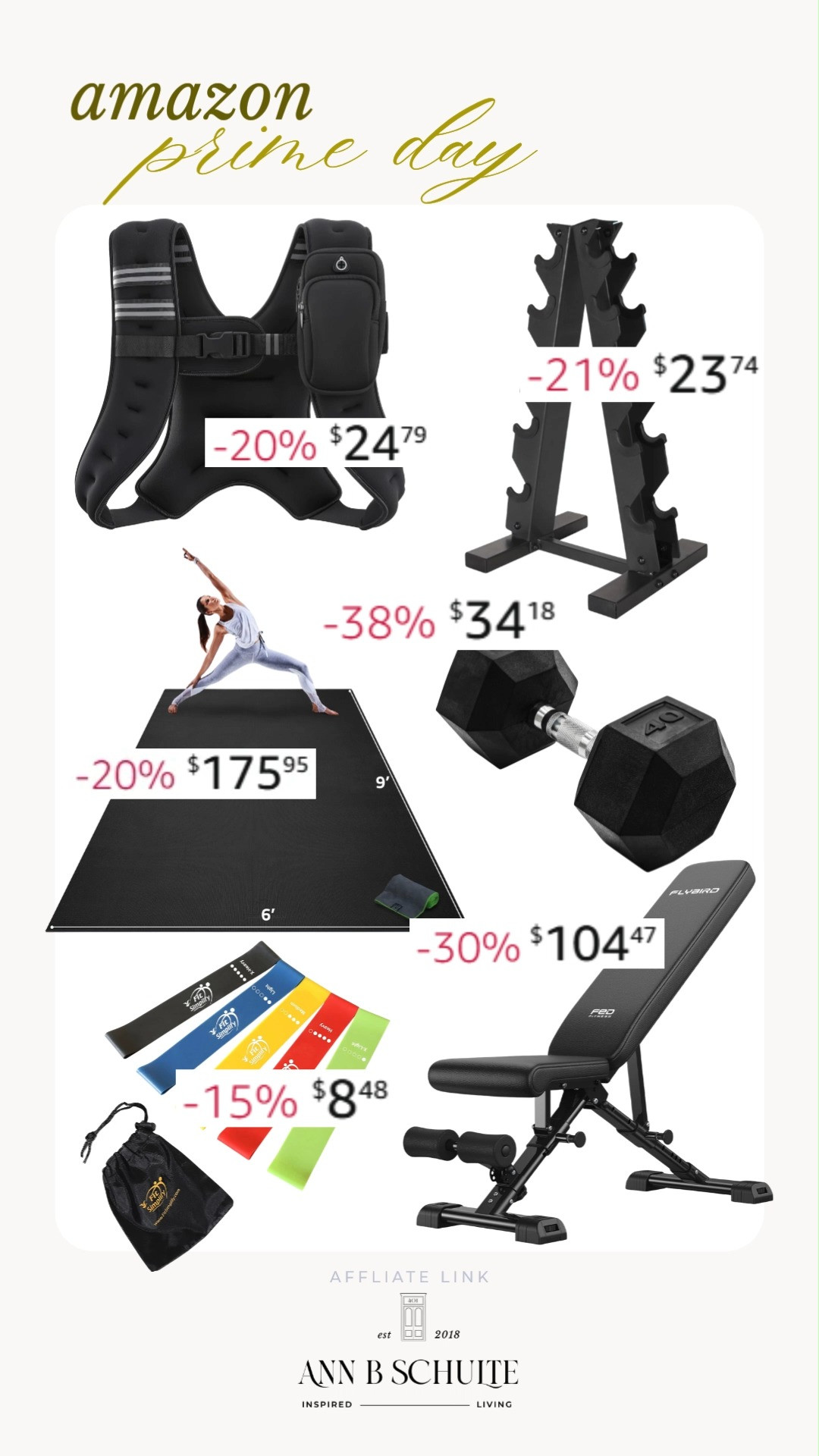 Get ready to upgrade your home gym setup with these essentials! From a sturdy weight bench to a durable yoga mat, these items will elevate your fitness routine. Shop now and level up your workout space! 💪🏡 #HomeGym #FitnessEssentials #AmazonPrimeDay 

 #LTKActive #LTKSaleAlert