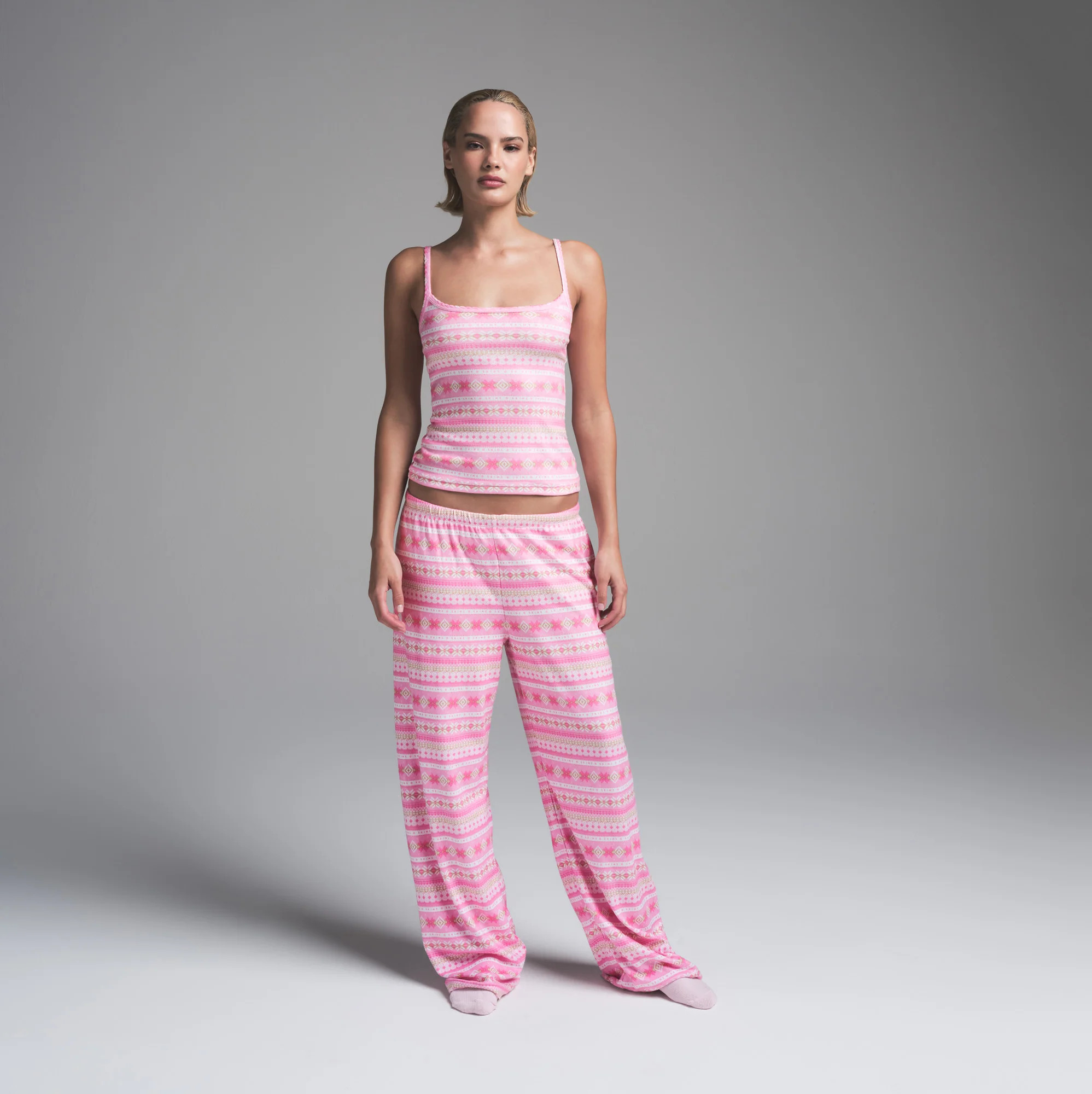 SKIMS Cami Top | Pink | Small | Logo Plush Pointelle | SKIMS (US)