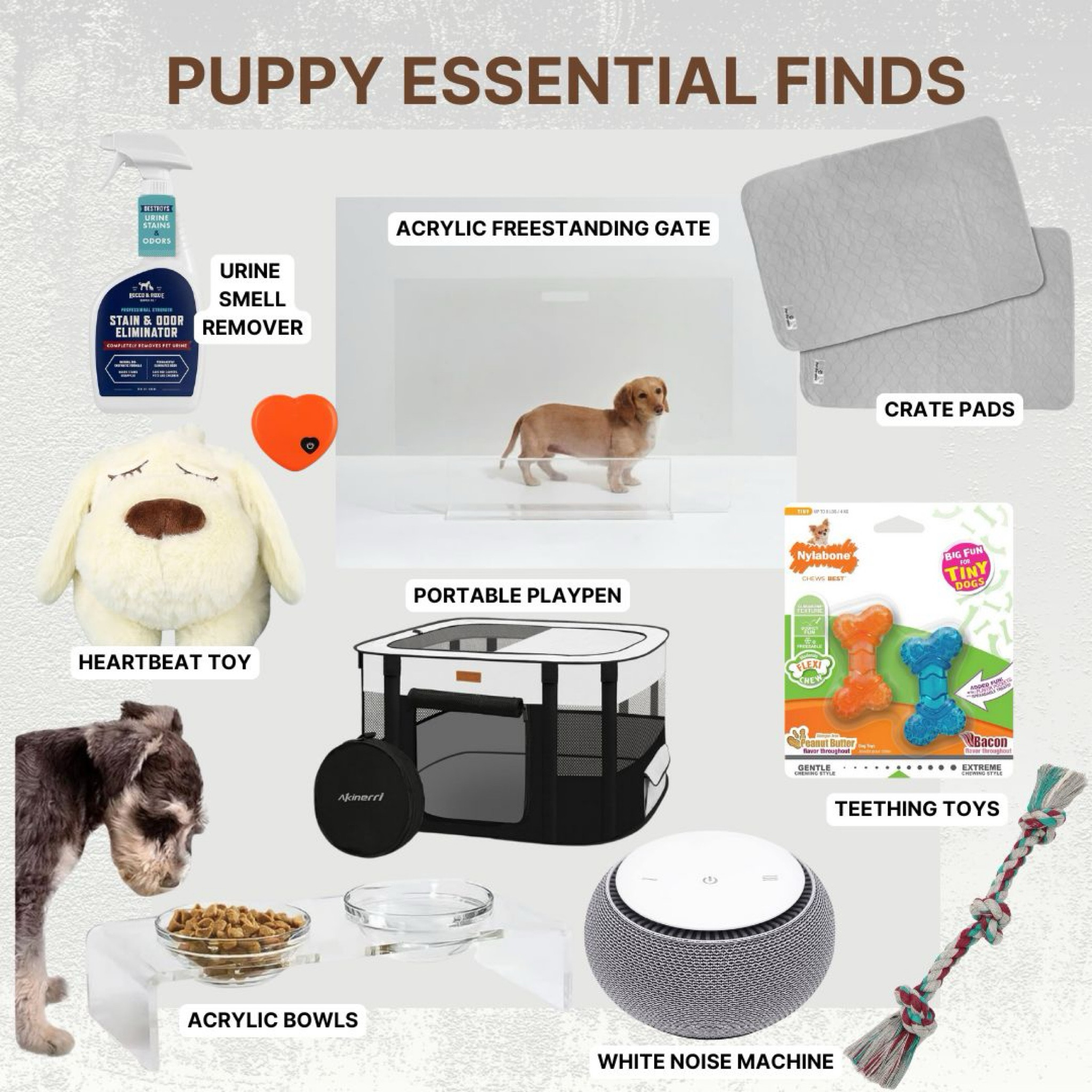 These puppy essentials are by far my favorite products for my new puppy. The heartbeat toy, urine eliminator and the playpen are my top three favorites. #amazon #puppy #amazonfinds 

#LTKPets #LTKHome