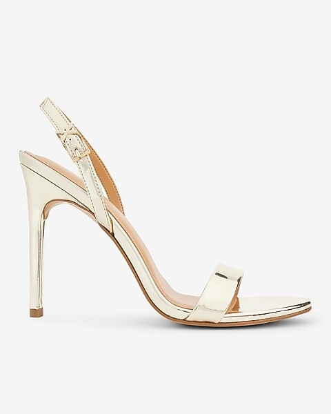 Round Toe Slingback High Heeled Sandals | Express