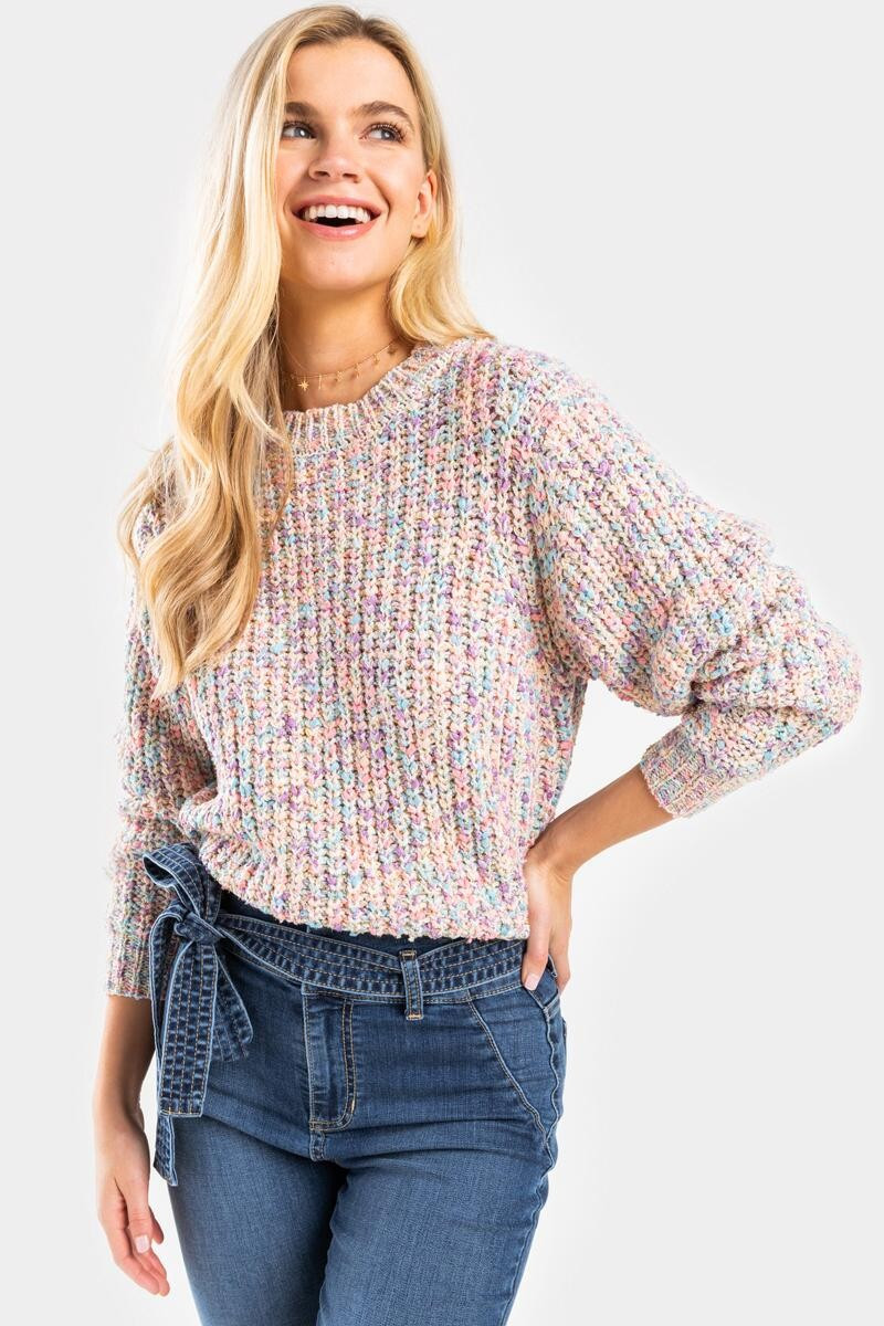 Alexis Rainbow Lurex Sweater | Francesca’s Collections