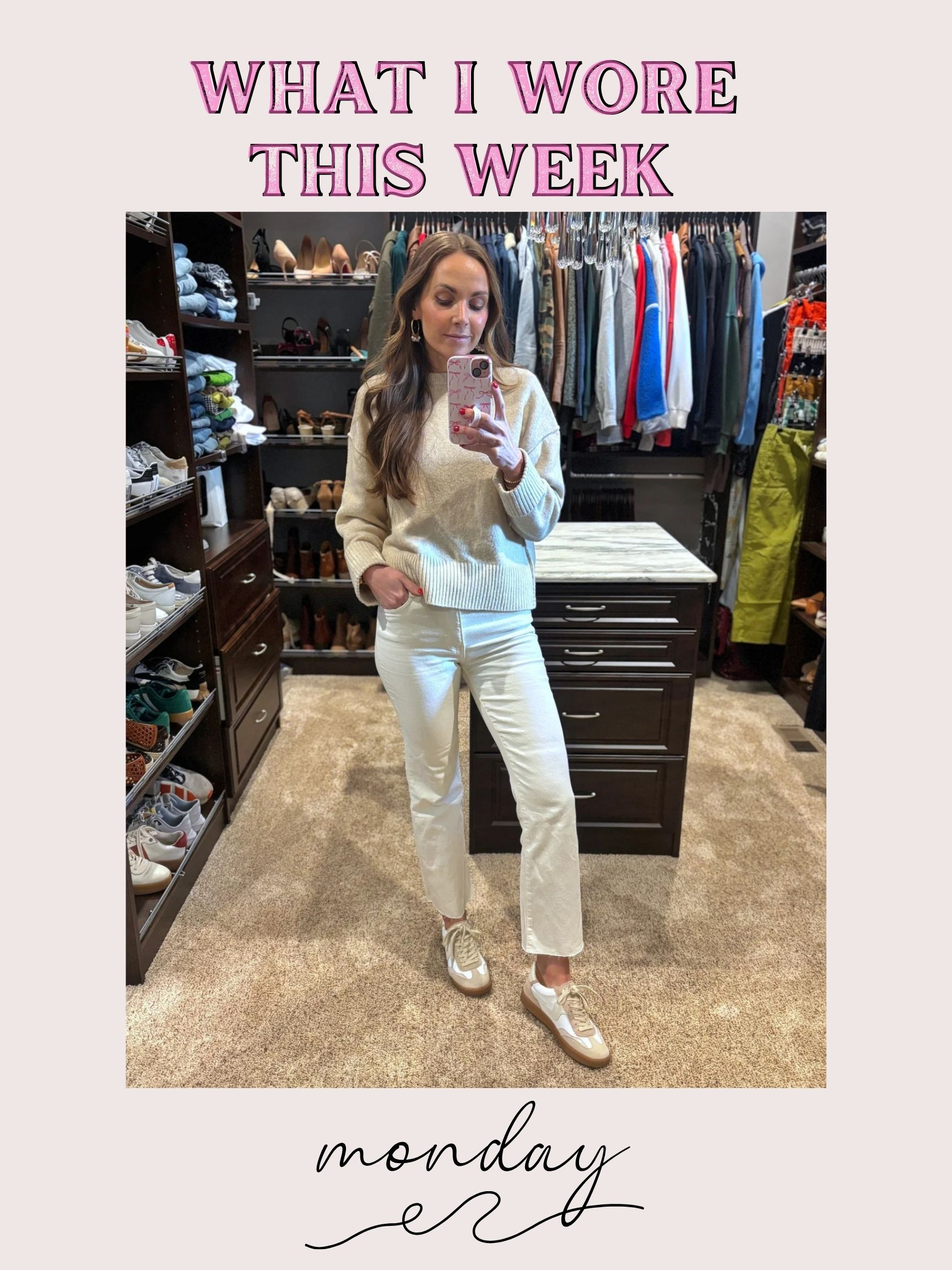 Monochromatic spring style with cream sweater + jeans 

#LTKStyleTip #LTKSeasonal