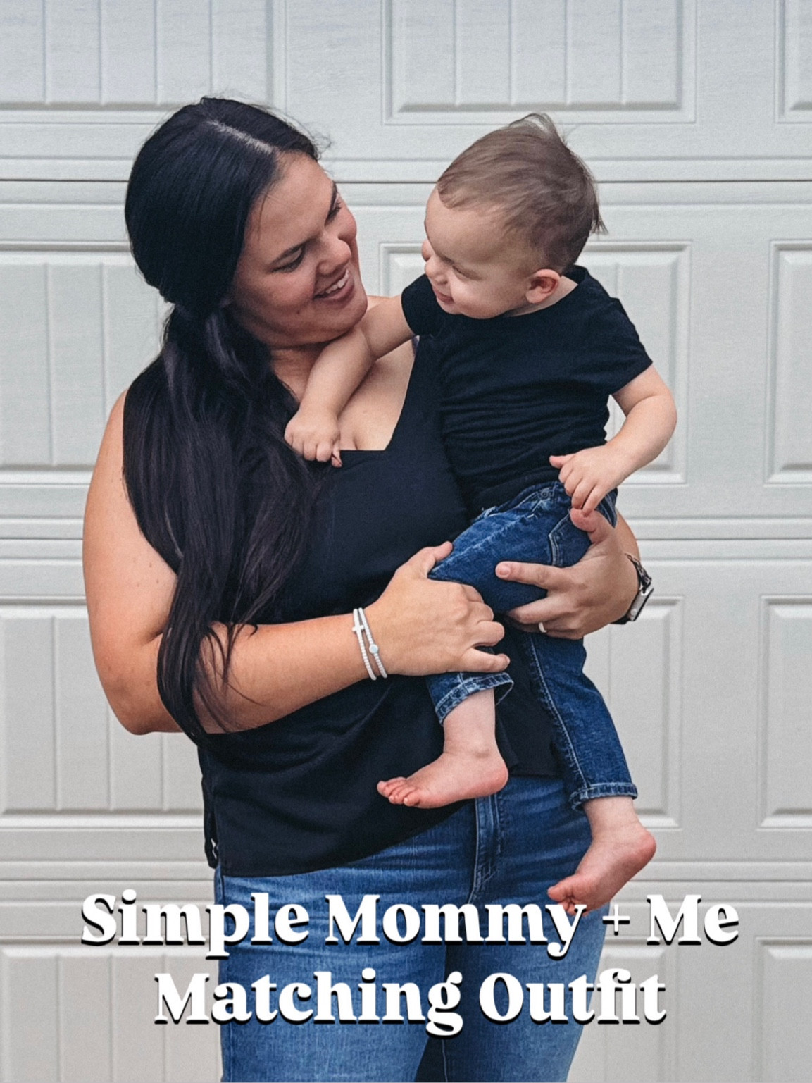 Simple mommy and me matching outfit 🖤

#LTKMidsize #LTKBaby #LTKKids