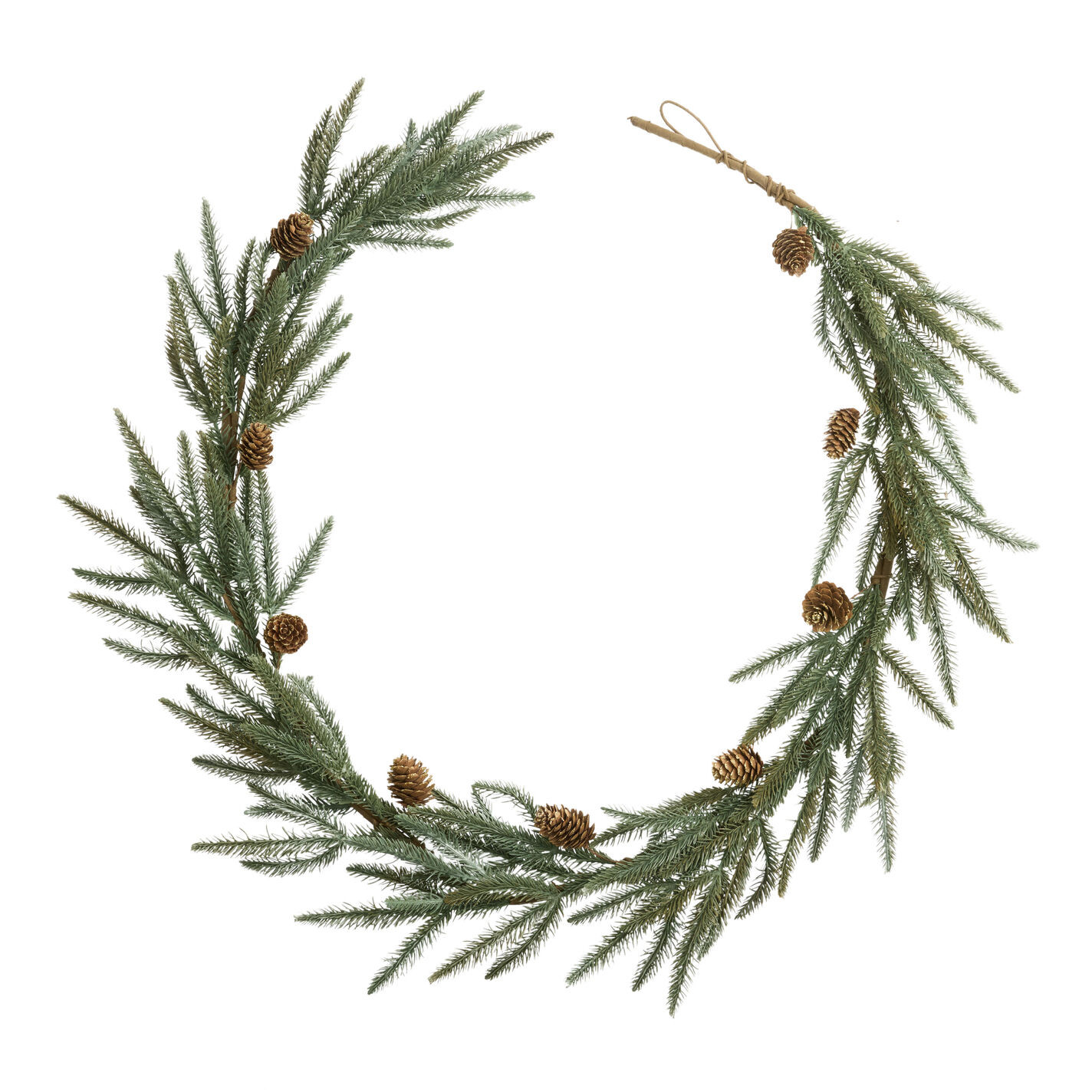 Icy Mini Pinecone and Green Faux Pine Garland | World Market