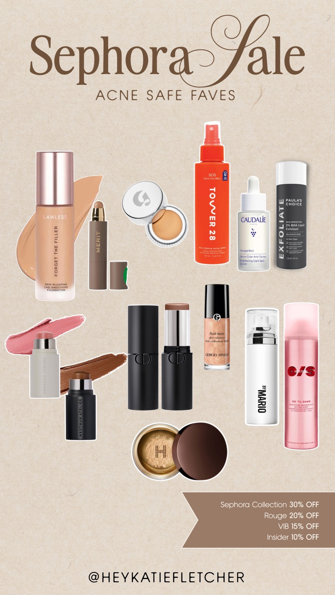 I have acne prone skin and have spent years trying to find products that don't cause me to break out. THESE are them! 

*the glossier concealer has avocado oil in it that can breakout some people but I’ve had no issues with it & I’m VERY sensitive!! And I only use the 2 under eye products under my eyes!

Sephora Sale finds, best makeup for acne prone skin, everyday makeup and skincare  

#LTKBeauty #LTKgrwm #LTKSaleAlert