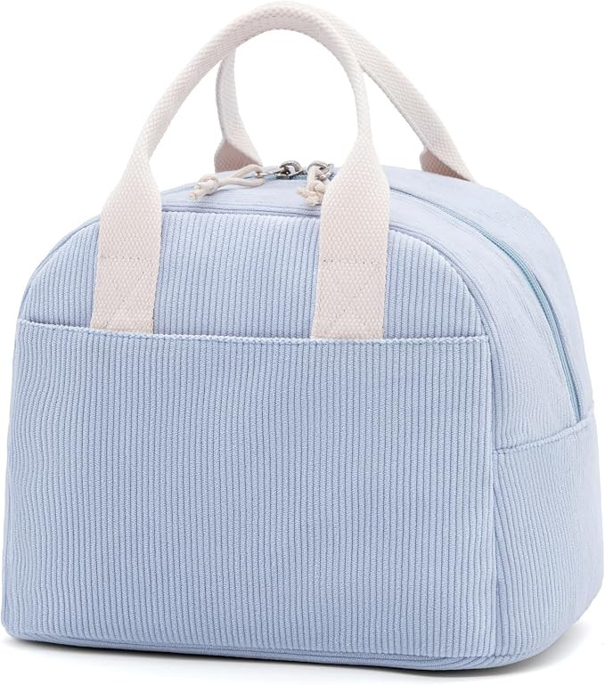 LOVELYWIND Lunch Box for Women Cute Lunch Bags for Women Lunch Tote Bags Reusable Blue Insulated ... | Amazon (US)