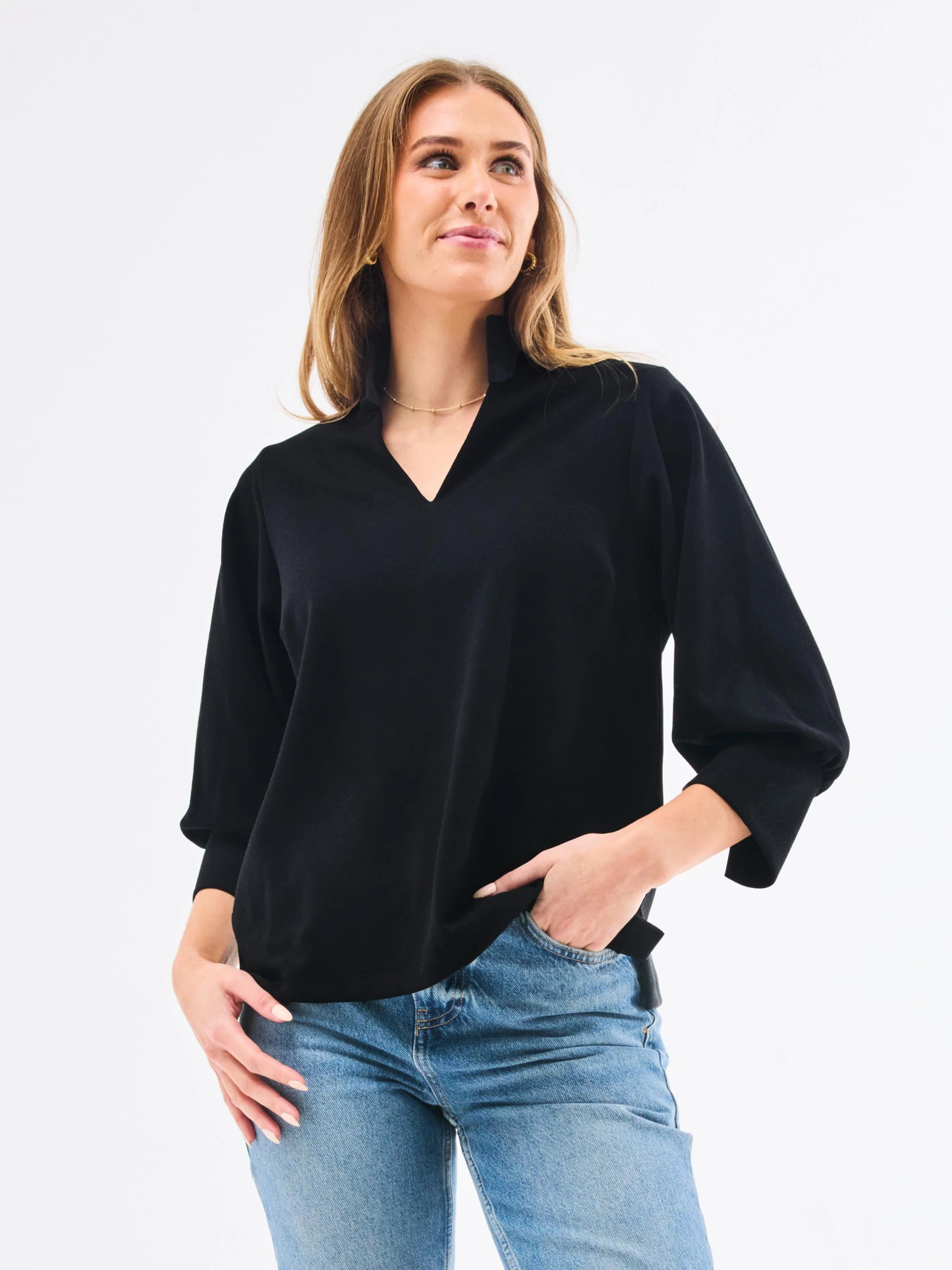Jocelyn Top | Black | Mary Square