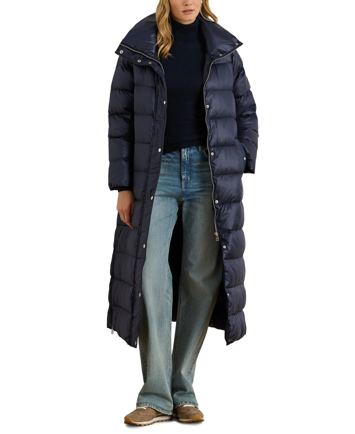 Lauren Ralph Lauren Women's Long-Sleeve Puffer Jacket - Dark Navy | Macy's