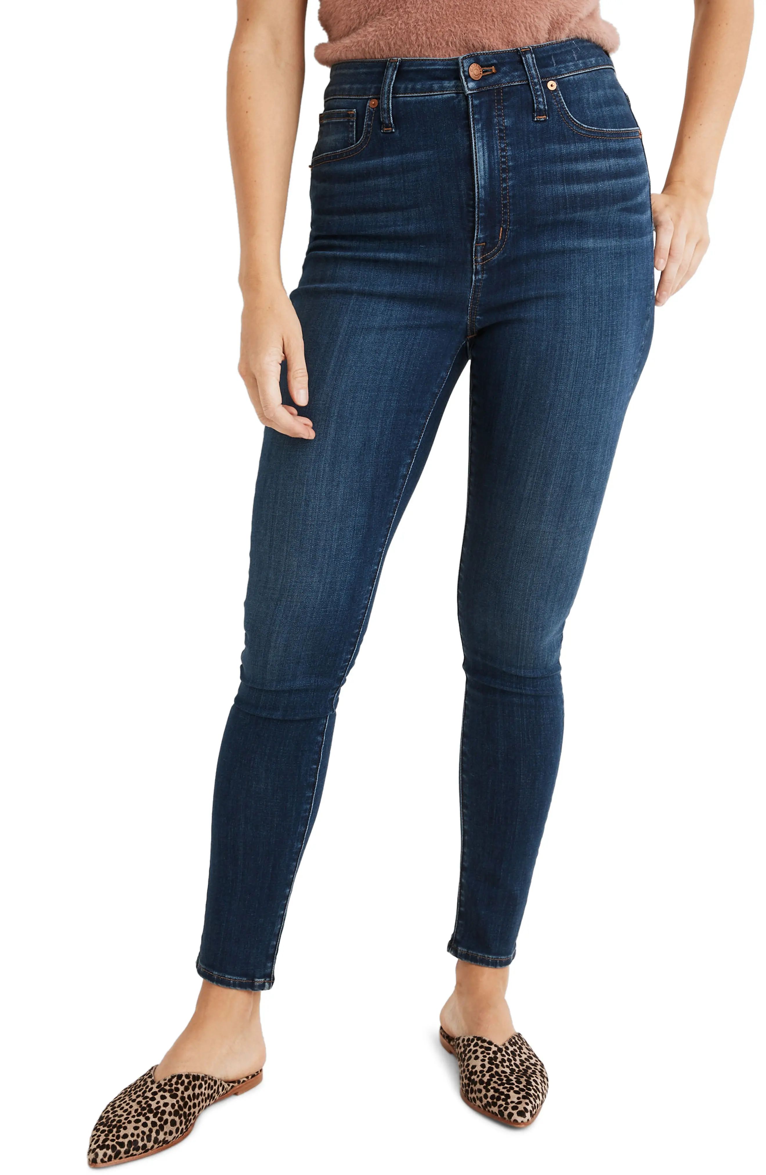 Women's Madewell Curvy High Waist Skinny Jeans: Tencel Denim Edition, Size 25 - Blue | Nordstrom