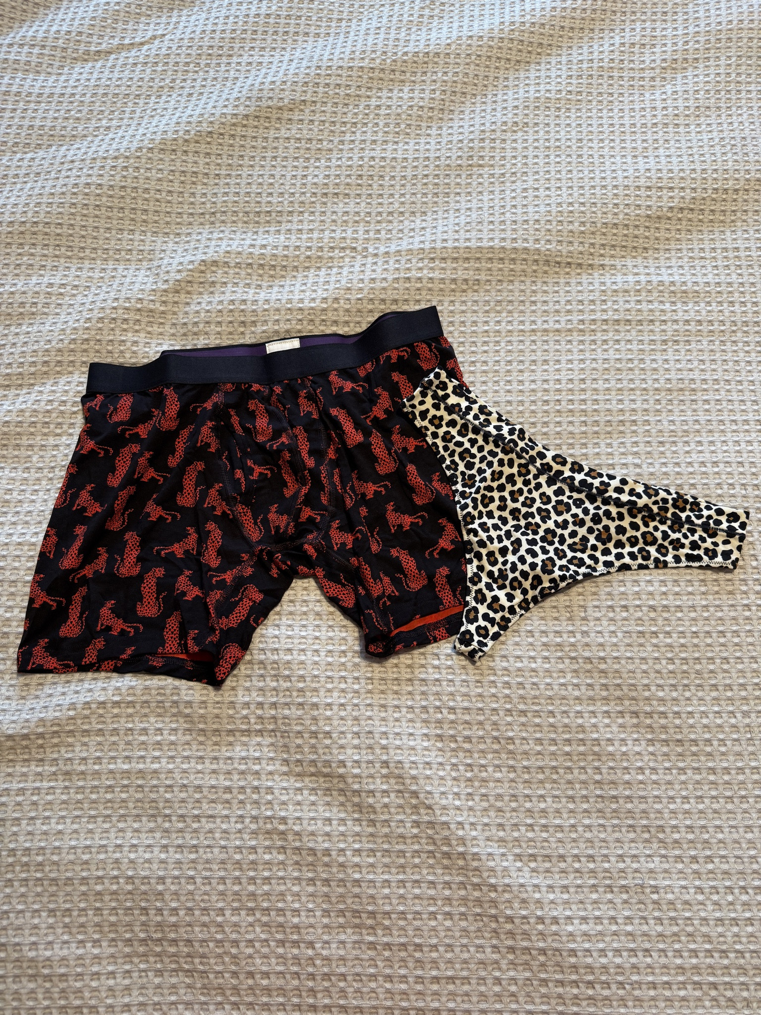 because why wouldnt you get cheetah underwear for you & your husband 😂  

 #LTKgrwm #LTKmorningroutine