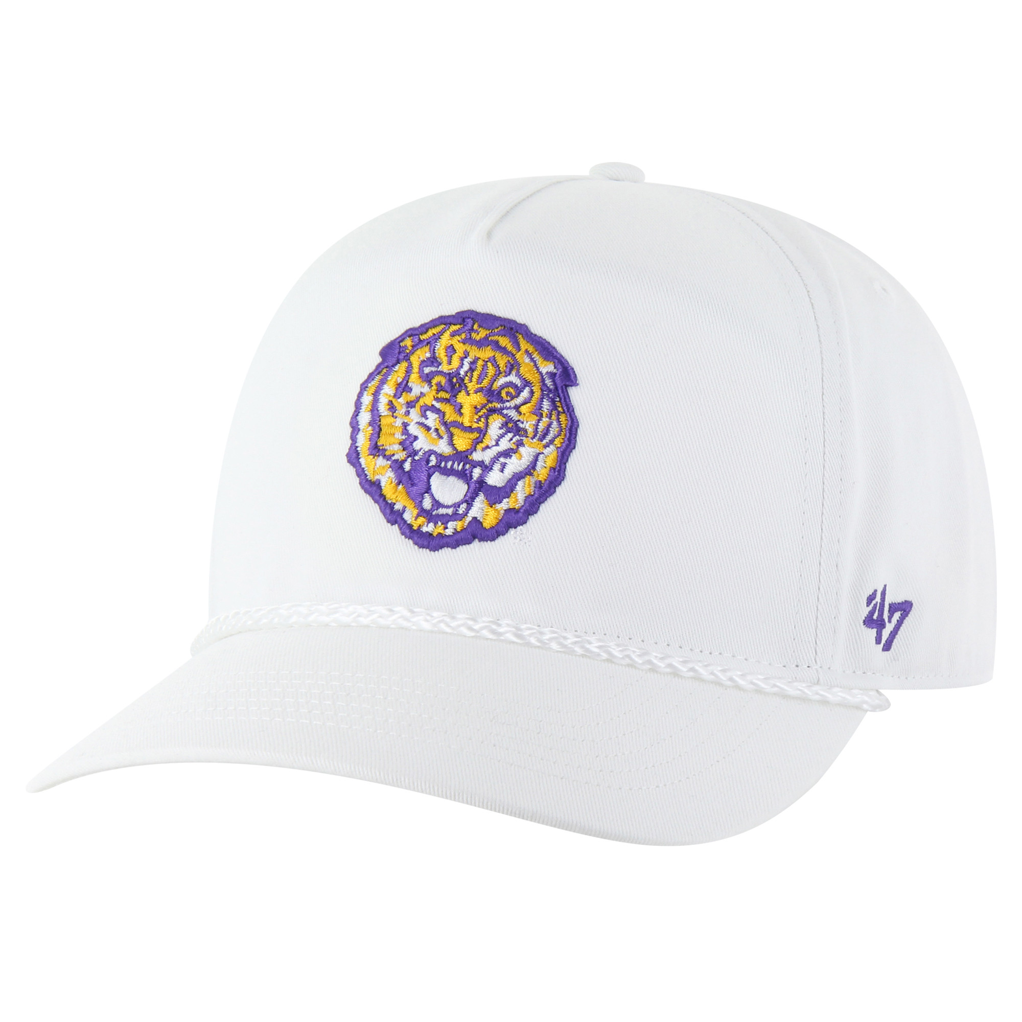 Men's '47 White LSU Tigers Rope Hitch Adjustable Hat | Fanatics