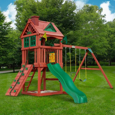 Gorilla Playsets Nantucket Wooden Swing Set - Professional Installation Available | Wayfair North America