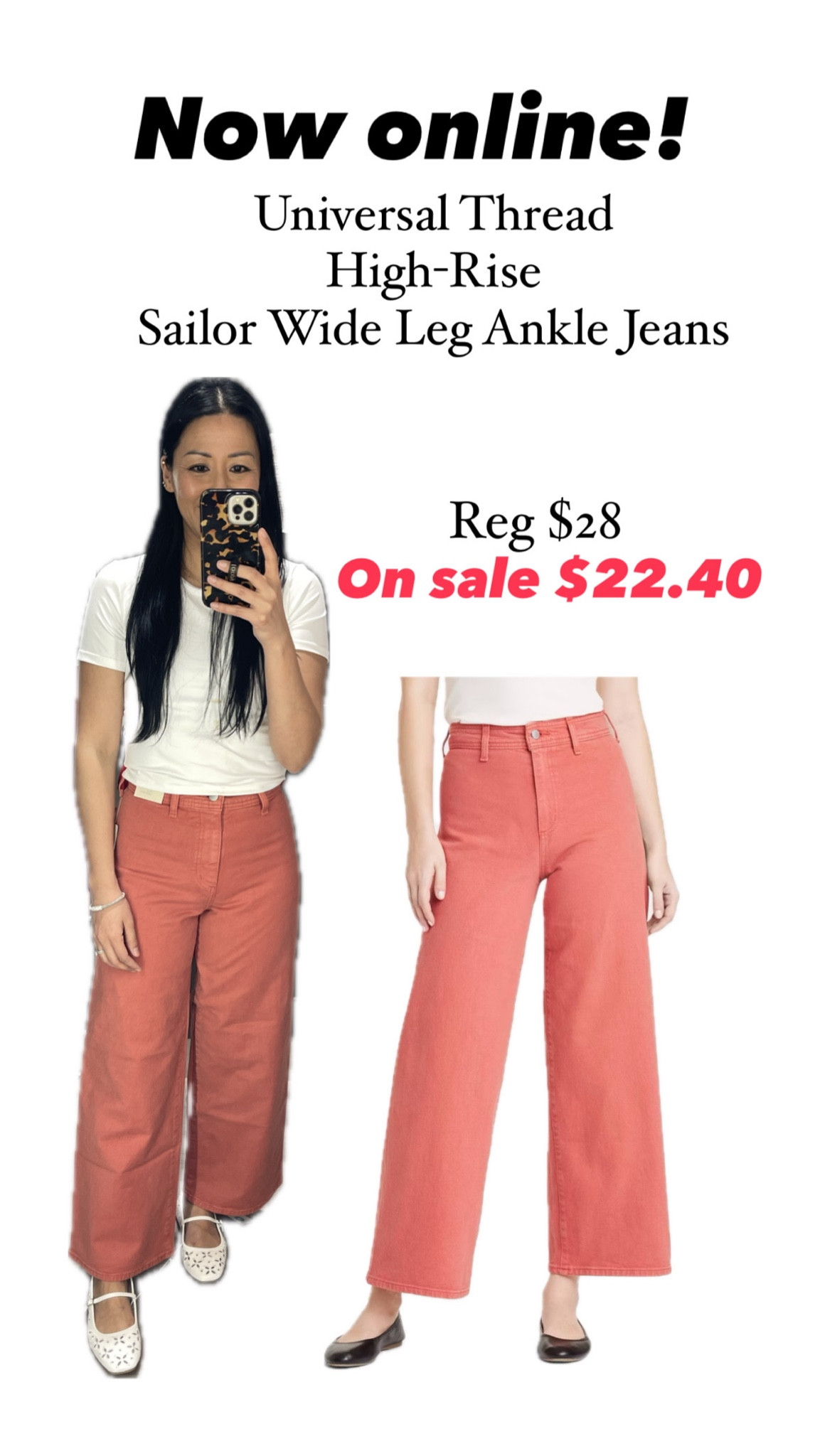 Size 2 
Size 4 fits better for my longer torso 

Target style
Sailor wide leg ankle jeans


#LTKSeasonal #LTKSaleAlert #LTKFindsUnder50