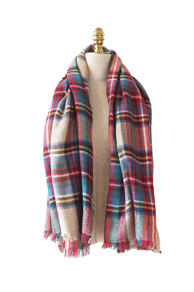 'Catriona' Red Gingham Scarf | Goodnight Macaroon