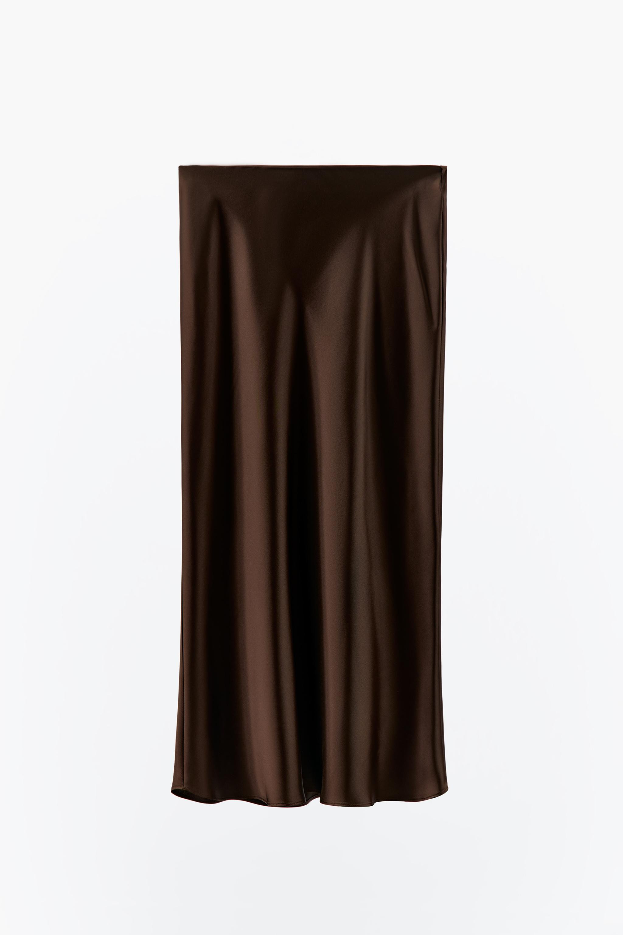 SATIN MIDI SKIRT | Zara US