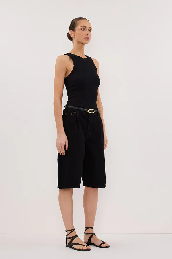 JACK JET BLACK DENIM BERMUDA SHORT | DISSH