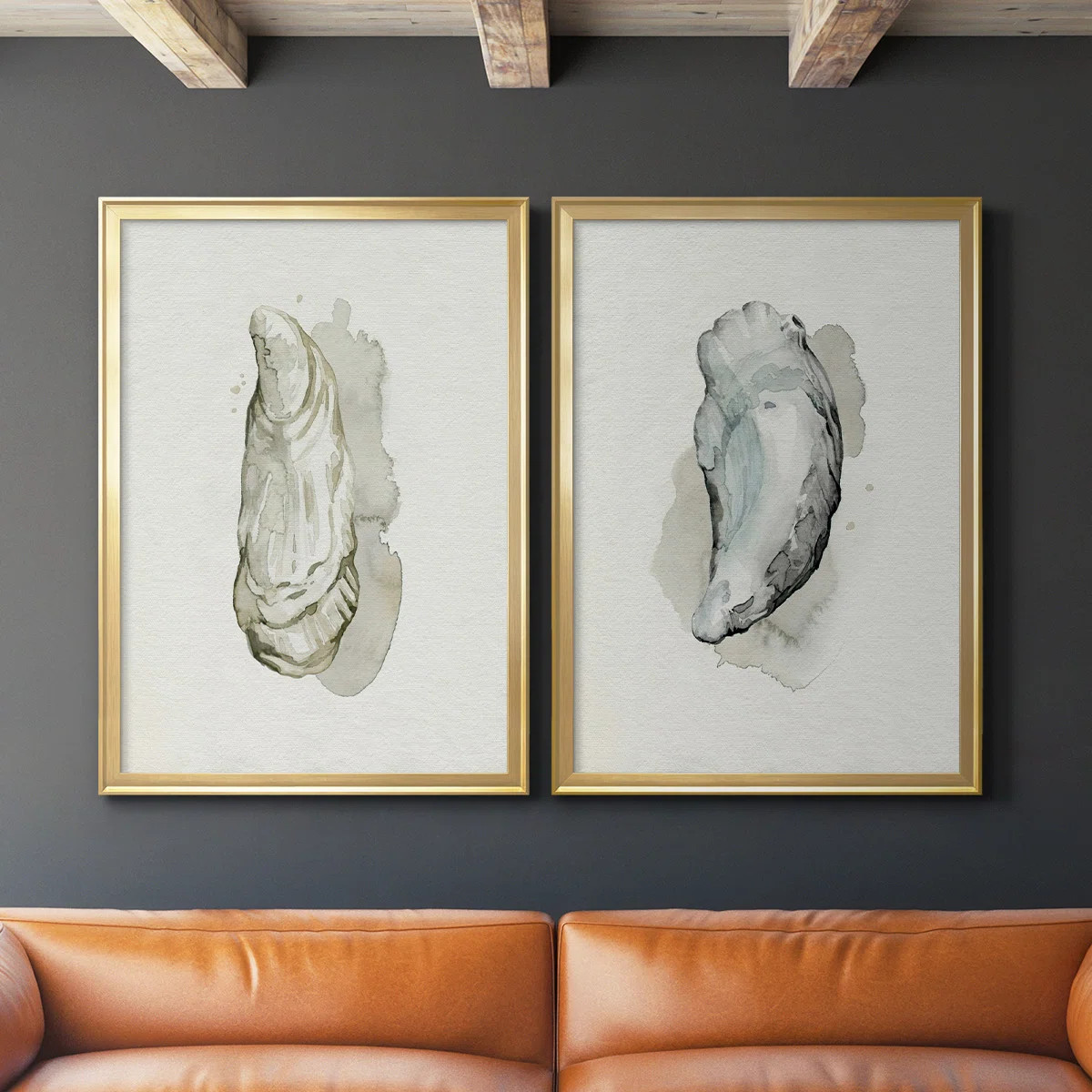 Beachcrest Home Oysters On The Bay I - 2 Piece Picture Frame Print Set on Canvas & Reviews | Wayf... | Wayfair North America