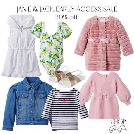 Janie & Jack early access sale 30% off your purchase! So many cute clothing options from swimwear to winter weather for little girls on sale right now. Also, this may be the cutest faux fur jacket I have ever seen for girls I am obsessed!!!

#LTKCyberweek #LTKGiftGuide #LTKkids