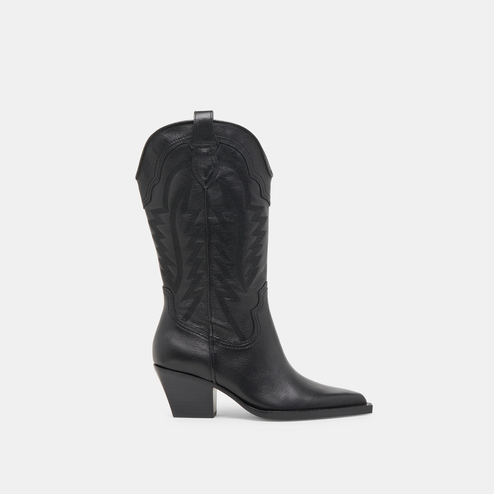 RYLAND WIDE CALF BOOTS BLACK LEATHER | DolceVita.com