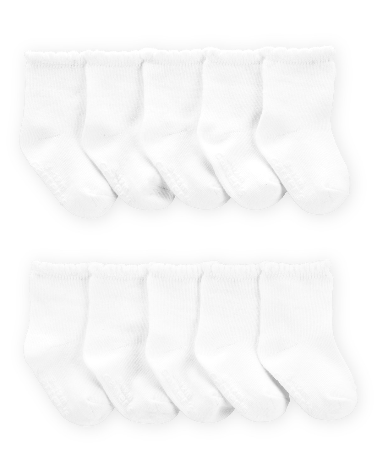 Baby 10-Pack Scallop Crew Socks | Carter's Inc